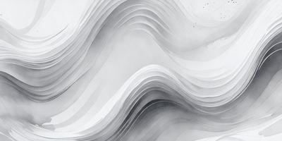 The primary subject of the image is a large, gray, and white wave. The wave is the main focus of the image, and it appears to be a digital art or illustration. The setting is a white background, which provides a clean and minimalist appearance. The visual style gives the impression of a dynamic and powerful force, with the wave's movement and the contrast between the gray and white colors creating a sense of depth and intensity.