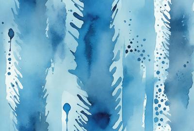 The primary subject of the image is a tree with a blue sky in the background. The tree is depicted in a watercolor style, giving it a vibrant and lively appearance. The setting appears to be a forest, with the tree being the main focus of the scene. The visual style of the image is a combination of artistic and natural elements, creating a unique and captivating atmosphere.
