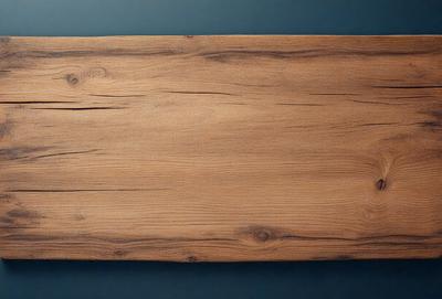 The primary subject of the image is a wooden table. The table is made of wood and has a natural texture. The setting is a dark blue background, which contrasts with the wooden table. The visual style of the image is a photo, capturing the wooden table in its natural environment. The colors and mood of the image are predominantly dark, with the wooden table being the main focal point.