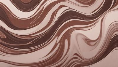 The primary subject of the image is a close-up of a brown and white striped pattern, which appears to be a marbled or textured surface. The setting is a room with a brown and white striped wallpaper, creating a visually appealing and cohesive environment. The visual style of the image is a close-up of the pattern, emphasizing the intricate details and textures of the wallpaper. The colors and mood of the image are warm and inviting, with the brown and white stripes creating