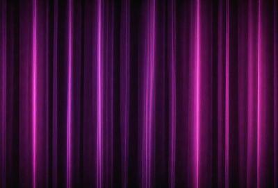 The primary subject of the image is a purple striped curtain. The setting is a purple background, which creates a visually striking contrast with the curtain. The visual style is a close-up of the curtain, emphasizing its texture and pattern. The colors and mood of the image are predominantly purple, giving it a calm and soothing atmosphere.