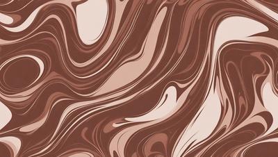 The primary subject of the image is a brown and white patterned wallpaper. The setting is a room with a brown and white patterned wallpaper. The visual style is a patterned wallpaper, which gives the room a unique and artistic atmosphere. The dominant colors are brown and white, creating a warm and earthy tone.