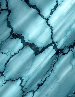 The primary subject of the image is a blue and white marble-like surface with a pattern of holes and cracks. The setting is a blue and white marble-like surface, which is the main object, scene, or focus of the image. The visual style is a photo, and the colors and mood are predominantly blue and white, giving the image a clean and elegant appearance.