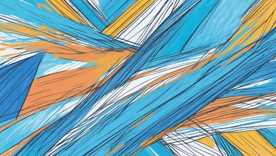 The primary subject of the image is a blue and yellow painting, which features a mix of blue and yellow colors. The setting is a painting, and the visual style is a painting. The painting has a vibrant and lively atmosphere, with the blue and yellow colors creating a sense of energy and movement.