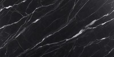The primary subject of the image is a close-up of a marble countertop. The setting is a black background, which contrasts with the marble countertop. The visual style is a photo, showcasing the natural texture and patterns of the marble. The colors and mood of the image are predominantly black, giving it a sleek and modern appearance.