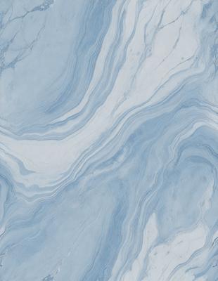 The primary subject of the image is a blue marble tile with a pattern of swirls and waves. The setting is a bathroom, as indicated by the presence of the marble tile. The visual style is a close-up of the tile, showcasing its intricate design. The dominant colors are blue and white, creating a calm and soothing atmosphere.