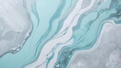 The primary subject of the image is a blue and white swirling pattern, which appears to be a painting or a digital artwork. The setting is a white background, which contrasts with the swirling pattern. The visual style is a combination of painting and digital art, creating a unique and eye-catching design. The colors and mood of the image are predominantly blue and white, giving it a calming and serene atmosphere.