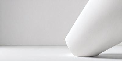 The primary subject of the image is a white paper or cardboard, which is the main object in the scene. The setting is a white background, which provides a clean and minimalist environment. The visual style is a close-up of the paper, showcasing its texture and details. The colors in the image are predominantly white, giving it a clean and simple appearance. The overall mood of the image is calm and uncluttered.