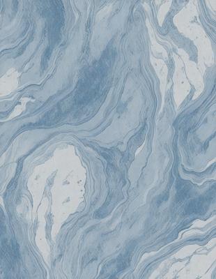 The primary subject of the image is a blue and white marbled pattern, which is the main object, scene, or focus of the image. The setting or background features a blue and white marbled surface, which is the environment, backdrop, or surface visible in the image. The visual style of the image is a photo, as it captures the natural beauty of the marbled pattern. The dominant colors in the image are blue and white, creating a calm and serene atmosphere.