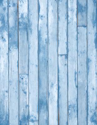 The primary subject of the image is a wooden floor with a blue tint. The setting is a room with a blue wooden floor, and the visual style is a photo. The colors and mood of the image are predominantly blue, creating a calm and serene atmosphere.