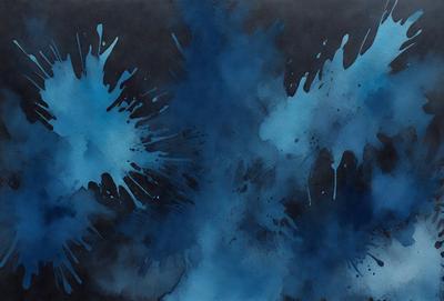 The primary subject of the image is a blue background with a splash of white paint, creating a visually striking scene. The setting appears to be a painting or a digital artwork, as the colors and mood suggest a creative and artistic atmosphere. The visual style is likely a combination of photo and digital art, as the blue background and white splash of paint create a unique and eye-catching design.