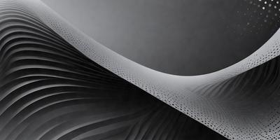 The primary subject of the image is a white, curved surface with a pattern of holes. The setting is a dark background, which contrasts with the white surface. The visual style appears to be a combination of digital art and illustration. The dominant colors are white and black, creating a modern and minimalist atmosphere.
