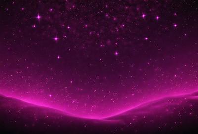 The primary subject of the image is a purple background with a starry night sky. The setting is a dark, star-filled sky, and the visual style is a digital art or illustration. The colors and mood of the image are predominantly purple, creating a serene and peaceful atmosphere.