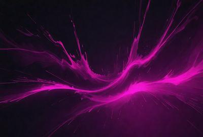 The primary subject of the image is a pink splash or splatter, which is the main focus of the image. The setting is a dark background, which contrasts with the bright pink color of the splash. The visual style of the image is a combination of photo and digital art, as it appears to be a close-up of a splash, but also has a digital art-like quality to it. The colors and mood of the image are predominantly pink, creating a vibrant and energet