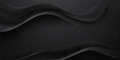 The primary subject of the image is a black and white drawing of a wave. The setting is a black background, and the visual style appears to be a digital art or illustration. The dominant colors are black and white, creating a minimalist and artistic atmosphere.
