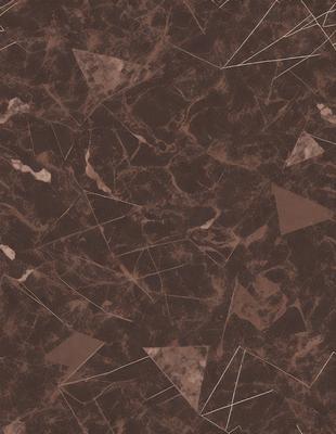 The image features a brown marble-like surface with a pattern of triangles. The primary subject is the marble-like surface, which is the setting and background of the image. The visual style is a close-up of the marble, showcasing its texture and pattern. The colors and mood of the image are warm and earthy, with the brown marble being the dominant color.