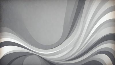 The primary subject of the image is a large, curved, and flowing design, which appears to be a painting or drawing. The setting is a gray background, which contrasts with the artwork. The visual style is a combination of digital art and illustration, creating a unique and eye-catching design. The colors and mood of the image are predominantly gray, giving it a modern and minimalist appearance.
