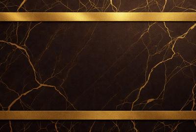 The primary subject of the image is a marble tablet with a gold frame. The setting is a dark room, and the visual style is a close-up of the tablet. The colors and mood of the image are dark and sophisticated, with the gold frame adding a touch of elegance.