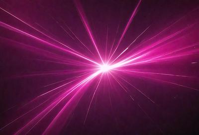 The primary subject of the image is a bright pink light, which appears to be a neon light or a light source with a pink hue. The light is shining in a dark room, creating a striking contrast between the light and the darkness. The setting is a dark room, and the visual style is a close-up of the pink light source. The colors and mood of the image are predominantly pink, creating a warm and inviting atmosphere.