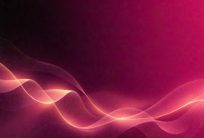 The primary subject of the image is a pink background with a pattern of red and white waves. The setting is a dark room, and the visual style appears to be a digital art or illustration. The dominant colors are pink and red, creating a warm and vibrant atmosphere.