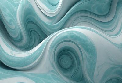 The primary subject of the image is a blue and white swirl pattern, which is the main object, scene, or focus of the image. The setting or background features a blue and white ocean wave, creating a visually appealing contrast. The visual style of the image is a digital art or illustration, showcasing the artist's creativity and skill in designing the swirl pattern. The dominant colors in the image are blue and white, which contribute to a calming and serene atmosphere.