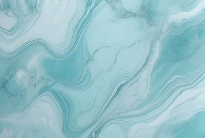 The primary subject of the image is a blue and white marble-like patterned wall. The setting is a bathroom, with the wall being the main focus of the scene. The visual style is a combination of a photo and digital art, creating a unique and intricate design. The dominant colors are blue and white, giving the wall a clean and elegant appearance.