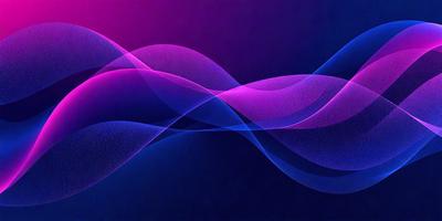 The primary subject of the image is a blue and purple wave pattern. The setting is a dark blue background, which creates a contrasting effect with the wave pattern. The visual style is a digital art or illustration, as the wave pattern is created using a computer or digital tool. The dominant colors are blue and purple, giving the image a calming and serene atmosphere.