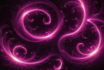 The primary subject of the image is a purple swirl pattern, which is the main object, scene, or focus of the image. The setting or background is a purple and pink swirl pattern, which is the environment, backdrop, or surface visible in the image. The visual style of the image is digital art, as it is a digital creation. The dominant colors and overall atmosphere of the image are purple and pink, giving it a vibrant and lively appearance.