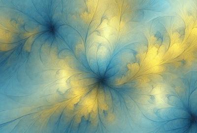 The primary subject of the image is a blue and yellow swirling pattern, which appears to be a digital art or illustration. The setting is a blue and yellow background, creating a vibrant and lively atmosphere. The visual style suggests that the image is a creative and artistic representation of a swirling pattern. The colors and mood convey a sense of energy and movement, with the blue and yellow hues adding a sense of depth and dynamism to the scene.