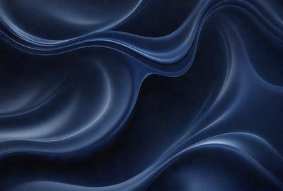 The primary subject of the image is a blue, swirling, and flowing pattern. The setting is a dark background, which contrasts with the blue swirls. The visual style is a digital art or illustration, creating a dynamic and captivating scene. The dominant colors are blue and black, giving the image a calm and serene atmosphere.