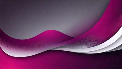The primary subject of the image is a large, curved, and colorful design, which appears to be a painting or digital artwork. The setting is a gray background, which contrasts with the vibrant colors of the design. The visual style suggests that the image is a digital artwork or a painting, rather than a photo. The dominant colors in the image are pink and purple, creating a warm and inviting atmosphere.