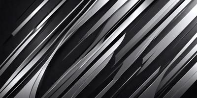 The primary subject of the image is a close-up of a metal surface, possibly a wall or a piece of artwork. The setting is a dark room, which adds to the overall mood of the image. The visual style appears to be a combination of a photo and digital art, as the metal surface has a textured and intricate appearance. The colors in the image are predominantly black and silver, creating a striking contrast and a sense of depth.