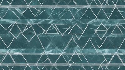 The primary subject of the image is a pattern of triangles, which are arranged in a visually appealing manner. The setting is a blue marble surface, which adds a sense of depth and sophistication to the scene. The visual style of the image is a combination of digital art and illustration, creating a unique and eye-catching design. The dominant colors in the image are blue and white, which contribute to a calm and serene atmosphere.