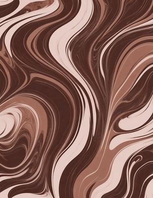 The primary subject of the image is a brown and white swirl pattern, which appears to be a part of a larger design. The setting is a brown and white swirl pattern, which appears to be a part of a larger design. The visual style of the image is a close-up of the swirl pattern, showcasing its intricate details. The colors and mood of the image are predominantly brown and white, creating a sense of depth and complexity in the design.