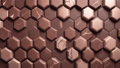 The primary subject of the image is a close-up of a chocolate wall with a marbled pattern. The setting is a wall, and the visual style is a photo. The dominant colors are brown and white, creating a rich and textured appearance. The overall atmosphere is luxurious and elegant, as the marbled pattern adds a touch of sophistication to the chocolate wall.