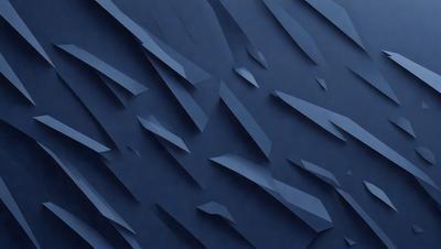 The primary subject of the image is a blue wall with a pattern of blue and white shapes. The setting is a room with a blue background, and the visual style appears to be a digital art or illustration. The dominant colors are blue and white, creating a calm and soothing atmosphere.