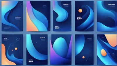The primary subject of the image is a collection of six different book covers. These book covers are displayed in a row, showcasing various designs and colors. The setting is a blue background, which provides a clean and professional appearance to the book covers. The visual style is a combination of digital art and illustration, creating an eye-catching and appealing presentation. The colors and mood of the book covers are diverse, with some featuring vibrant hues and others having a more subdued tone. Overall, the image