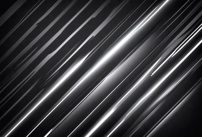 The primary subject of the image is a series of long, thin, and brightly lit lines. The setting is a black background, which contrasts with the lines, creating a visually striking composition. The visual style appears to be a digital art or illustration, as the lines are depicted in a clean and precise manner. The colors and mood of the image are predominantly black and white, with the bright lines adding a sense of energy and dynamism to the scene.