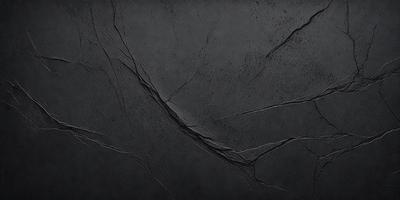 The primary subject of the image is a black wall with a cracked texture. The setting is a dark room, and the visual style is a close-up of the wall. The colors and mood of the image are predominantly dark and moody, with the black wall and cracked texture creating a sense of unease or tension.
