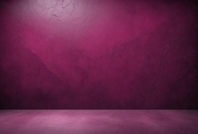The primary subject of the image is a purple wall with a pinkish hue. The setting is a room with a purple floor, and the visual style is a close-up of the wall. The colors and mood of the image are predominantly purple and pink, creating a warm and inviting atmosphere.