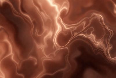The primary subject of the image is a close-up of a brown, swirling pattern. The setting is a brown surface, possibly a wall or a piece of art. The visual style appears to be a combination of a photo and a digital art or illustration, as the swirling pattern is both detailed and intricate. The colors and mood of the image are warm and earthy, with the brown hues creating a sense of depth and texture.