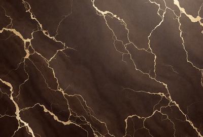 The primary subject of the image is a marble wall with a brown and gold color scheme. The setting is a room with a brown and gold marble wall, which serves as the background. The visual style of the image is a close-up of the marble wall, showcasing its intricate patterns and textures. The colors and mood of the image are warm and luxurious, evoking a sense of sophistication and elegance.
