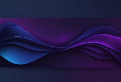 The primary subject of the image is a purple and blue wave-like pattern. The setting is a dark background, which contrasts with the vibrant colors of the wave. The visual style appears to be a digital art or illustration, as it is a well-defined and detailed pattern. The dominant colors are purple and blue, creating a calming and soothing atmosphere.