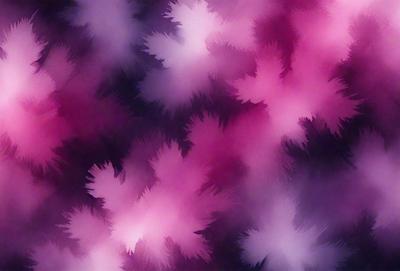 The primary subject of the image is a close-up of a pink and purple floral pattern. The setting is a colorful, textured background that complements the vibrant colors of the floral pattern. The visual style is a combination of digital art and illustration, creating a unique and eye-catching design. The dominant colors in the image are pink and purple, giving the scene a warm and inviting atmosphere.