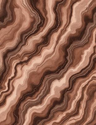 The primary subject of the image is a close-up of a rock wall with a brown and white pattern. The setting is a natural environment, possibly a cave or a rocky outcropping. The visual style is a combination of a photo and a drawing, with the rock wall appearing to be a textured pattern. The dominant colors are brown and white, creating a natural and earthy atmosphere.