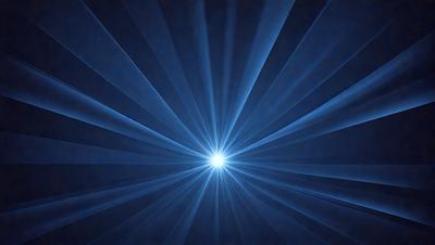 The primary subject of the image is a bright light source, which appears to be a light bulb or a star. The light source is located in the center of the image, surrounded by a blue background. The visual style of the image is a combination of a photo and digital art, creating a unique and captivating scene. The colors and mood of the image are predominantly blue, giving it a calm and serene atmosphere.