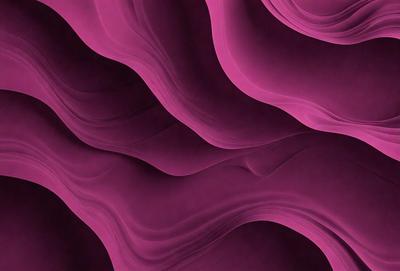 The primary subject of the image is a purple, pink, and white patterned wall. The setting is a room with a purple and pink color scheme. The visual style is a digital art or illustration, creating a unique and artistic atmosphere. The dominant colors are purple, pink, and white, giving the room a vibrant and lively mood.
