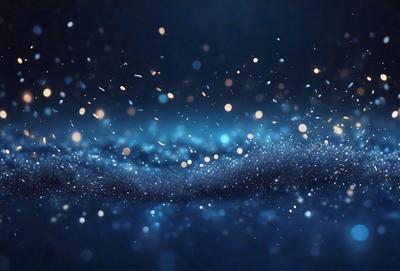 The primary subject of the image is a blue background with a pattern of bright, shining lights. The setting appears to be a night sky, with the lights creating a mesmerizing effect. The visual style of the image is a combination of a photo and digital art, as it captures the beauty of the night sky with the shining lights. The colors and mood of the image are predominantly blue, creating a serene and calming atmosphere.
