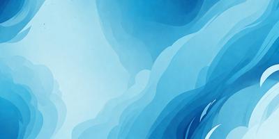 The primary subject of the image is a blue and white ocean scene. The setting is a vast body of water with a cloudy sky above. The visual style is a combination of digital art and illustration, creating a vibrant and dynamic atmosphere. The dominant colors are blue and white, with the blue ocean and white clouds creating a serene and calming mood.