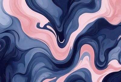 The primary subject of the image is a blue and pink swirl pattern. The setting is a blue and pink background, which creates a visually appealing contrast with the swirl pattern. The visual style of the image is a digital art or illustration, as it is a well-crafted and detailed design. The colors and mood of the image are predominantly blue and pink, giving it a vibrant and lively atmosphere.